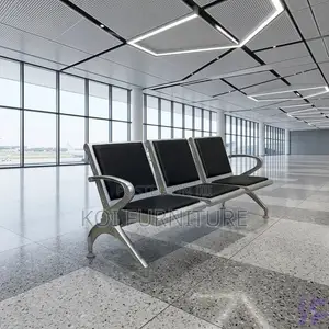 Office Bench; 3 Link Padded Office Waiting Bench
