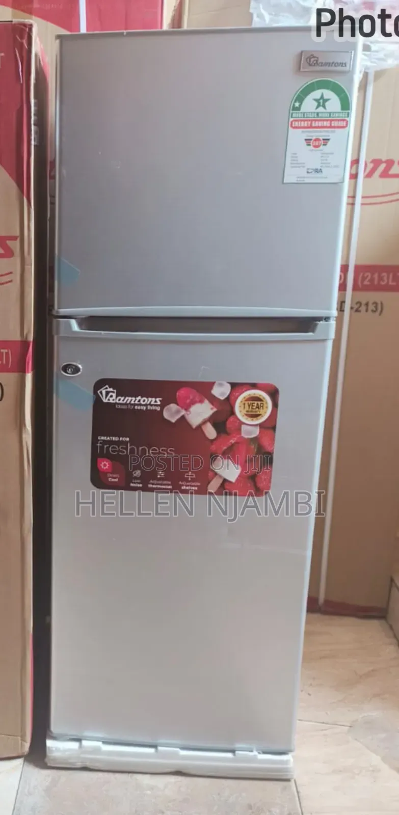 Ramtons 2 Door Direct Cool Fridge, 128 Litres -