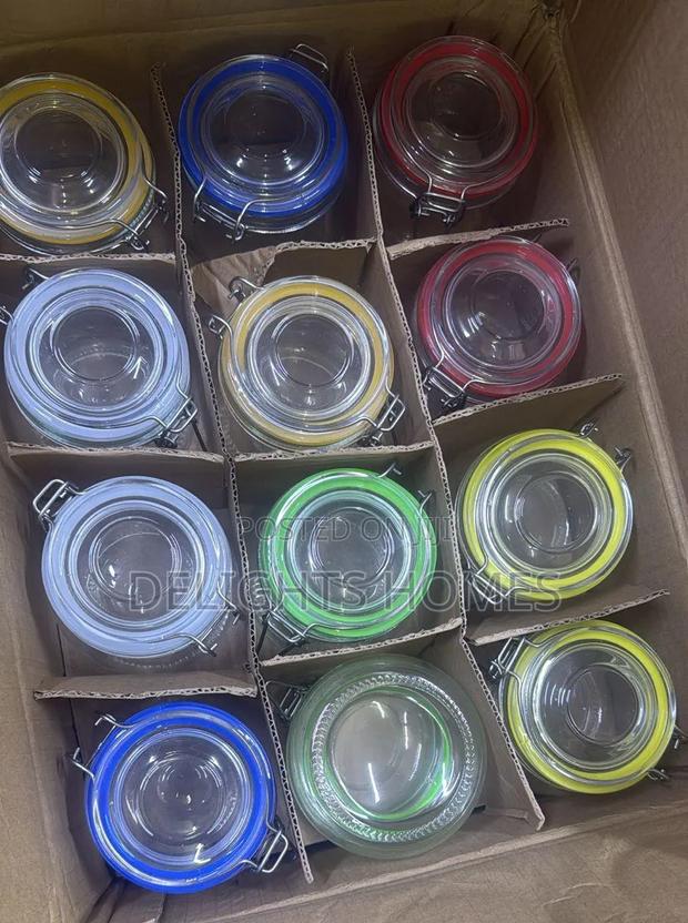 Airtight Storage Clip Top Jars 500ml-Alp - thumbnail 2