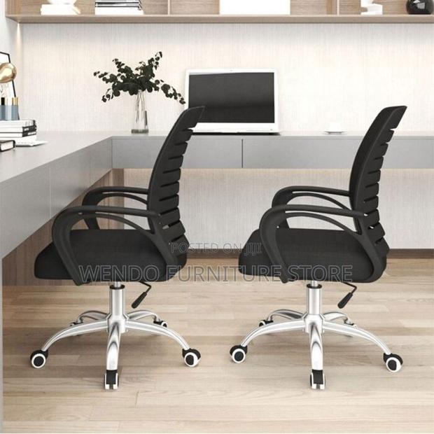 Office Chairs; Adjustable Height Ergonomic Mesh Fabric Chair - thumbnail 5