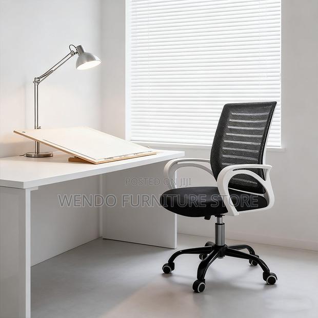 Office Chairs; Adjustable Height Ergonomic Mesh Fabric Chair - thumbnail 7