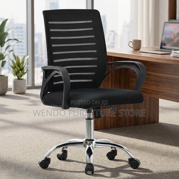 Office Chairs; Adjustable Height Ergonomic Mesh Fabric Chair - thumbnail 10