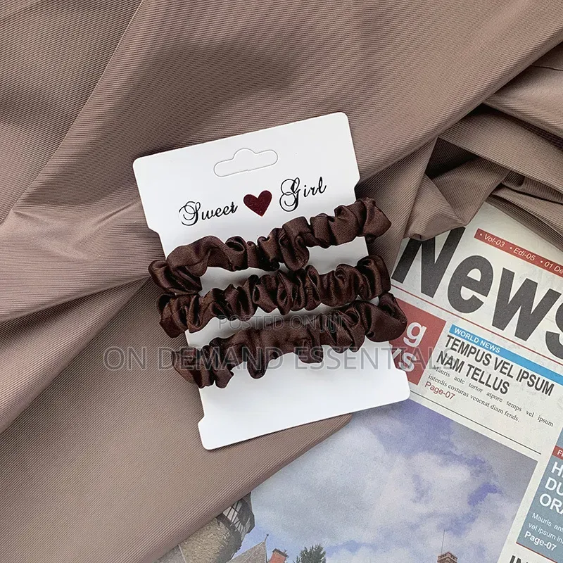 *3Pcs Vintage Scrunchie Satin Leopard Scrunchies Set