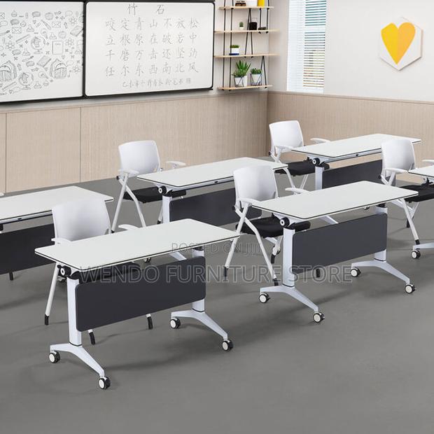 Office Desk; 1.2m Foldable Office Training Movable Table - thumbnail 2