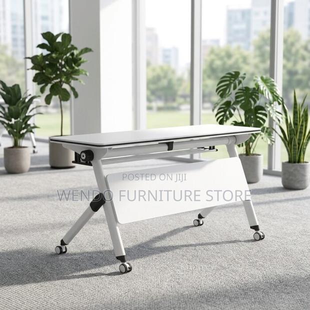 Office Desk; 1.2m Foldable Office Training Movable Table - thumbnail 6