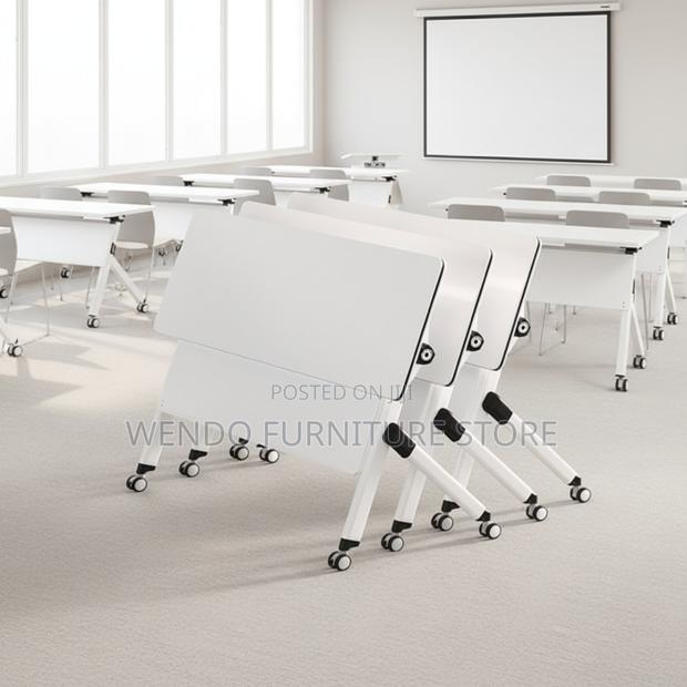 Office Desk; 1.2m Foldable Office Training Movable Table - thumbnail 9