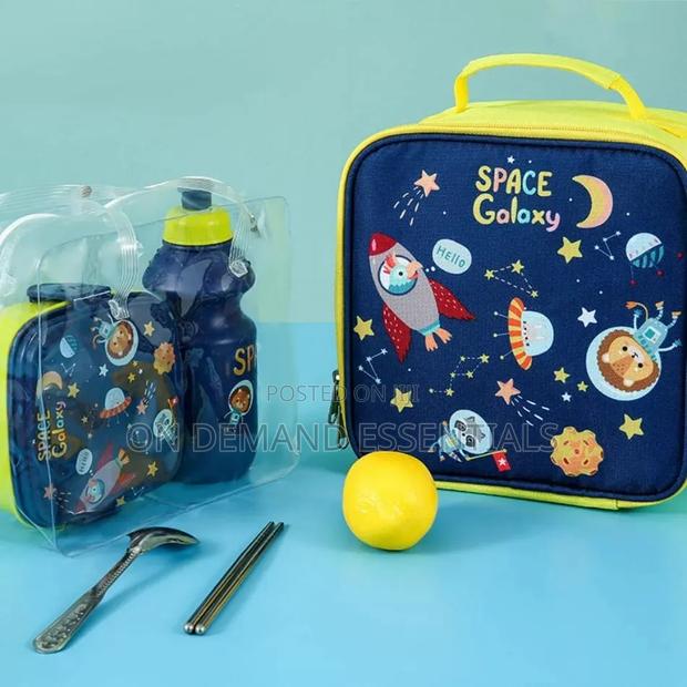 3pcs Girls and Boys Unicorn Lunbag With Kettle Lunch Box