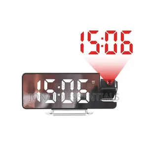 Digital Projection Alarm Clock With Mirror Display
