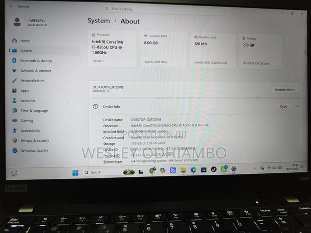 Laptop Lenovo ThinkPad X390 8GB Intel Core i5 SSD 256GB - thumbnail 4