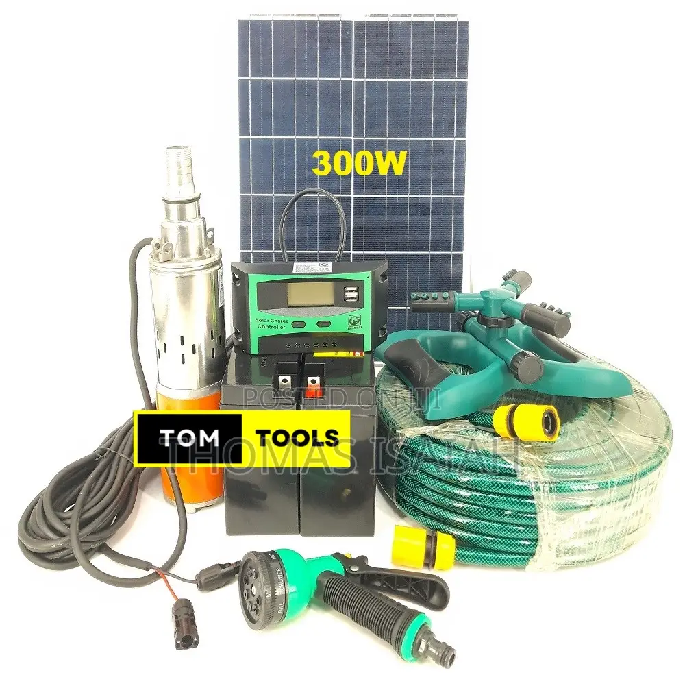 24V Complete Deep Well Pump Solar Irrigation Kit With Batter