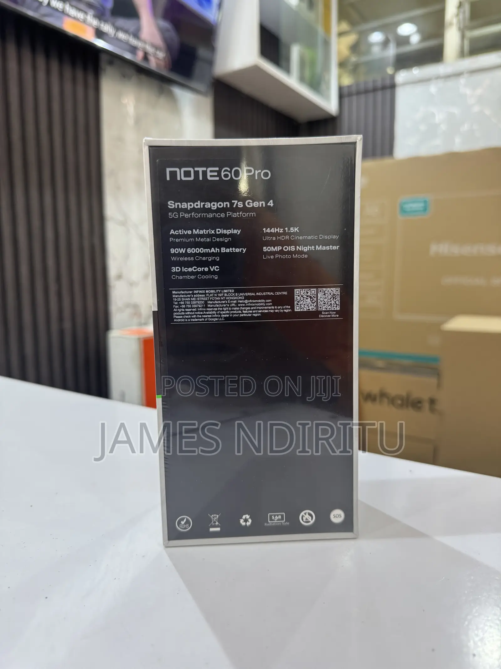 New Infinix Note 60 Pro 256 GB Black