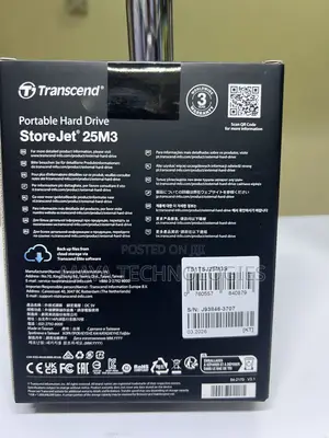 Transcend StoreJet 25M3 1TB USB 3.1 Gen 1 Portable Hard Drive