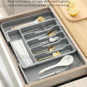 Adjustable Kitchen Drawer Organizer Cutlery Tray