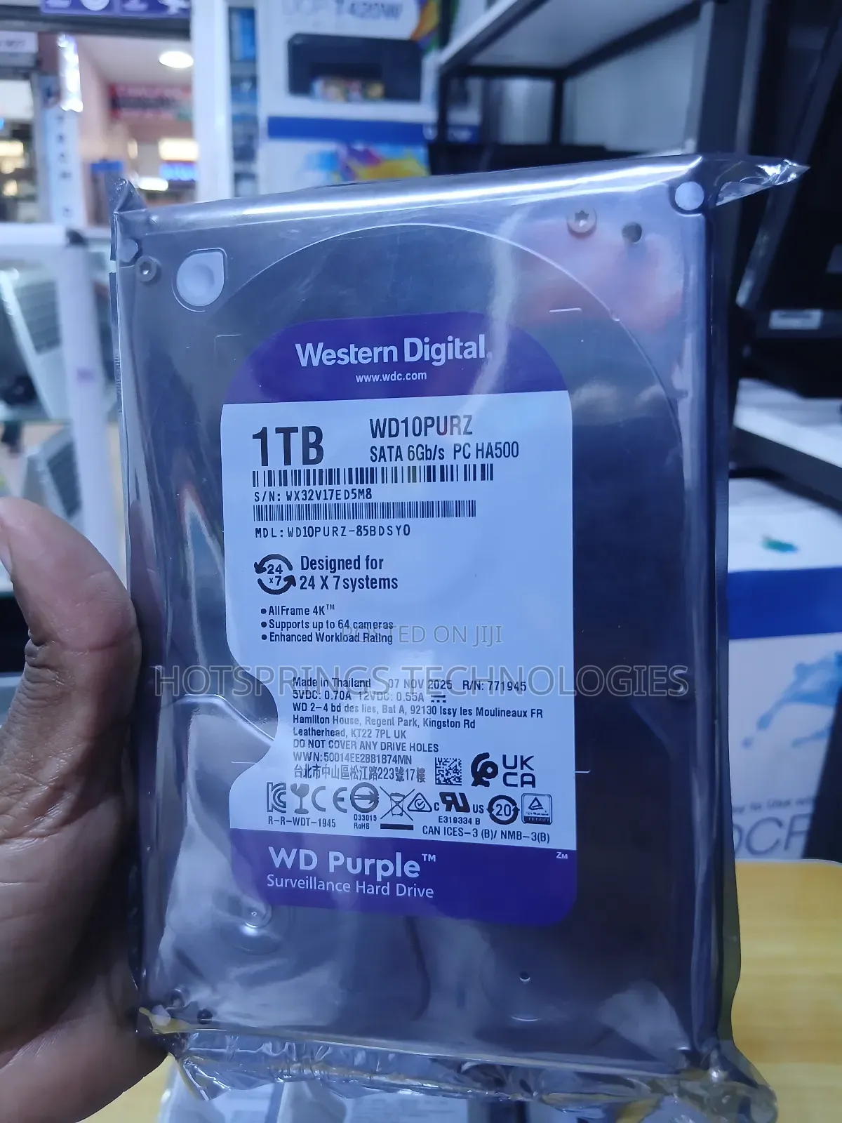 Western Digital Surveillance 1TB Hard Disk
