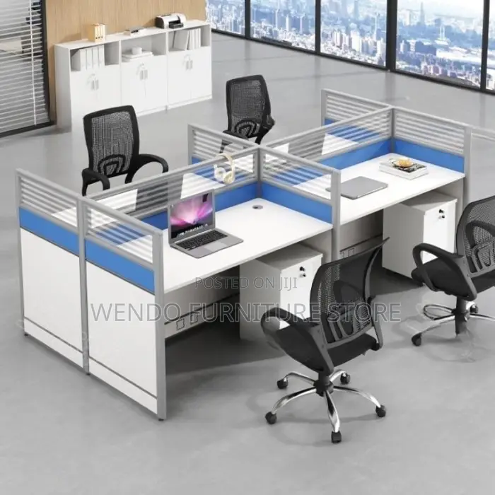 Office Workstation : Modern 4-Way Office Workstation,