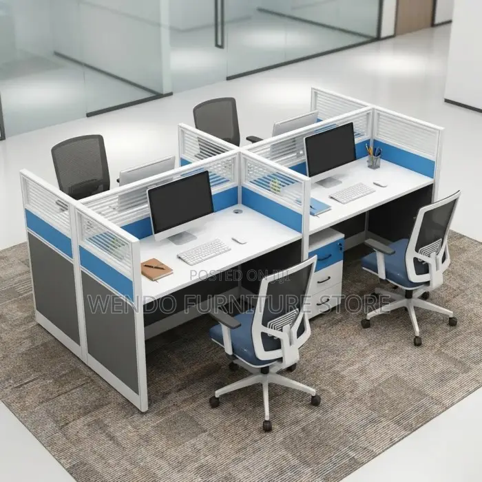 Office Workstation : Modern 4-Way Office Workstation,