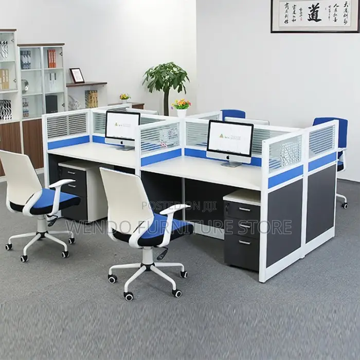 Office Workstation : Modern 4-Way Office Workstation,