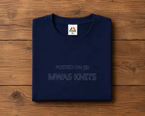 Navy Blue Round Neck T Shirt Cotton