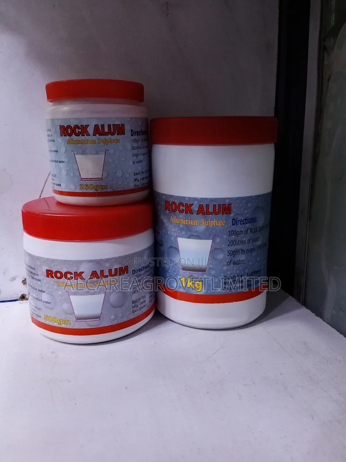 Rock Alum Aluminium Sulphate 250g, 500g, 1kg
