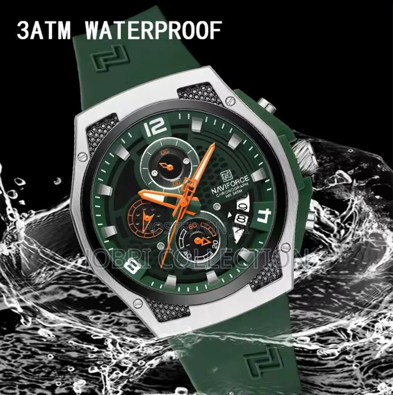 Naviforce Chronograph Gents Silicon Strap Watch
