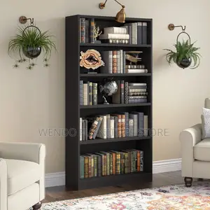 Office Bookshelf : Pemberly Row 5-Shelf Bookcase-Brown