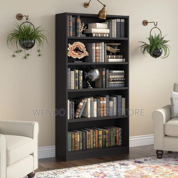 Office Bookshelf : Pemberly Row 5-Shelf Bookcase-Brown - thumbnail 2