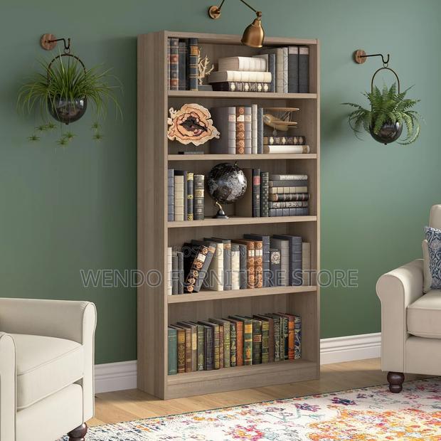 Office Bookshelf : Pemberly Row 5-Shelf Bookcase-Brown - thumbnail 3