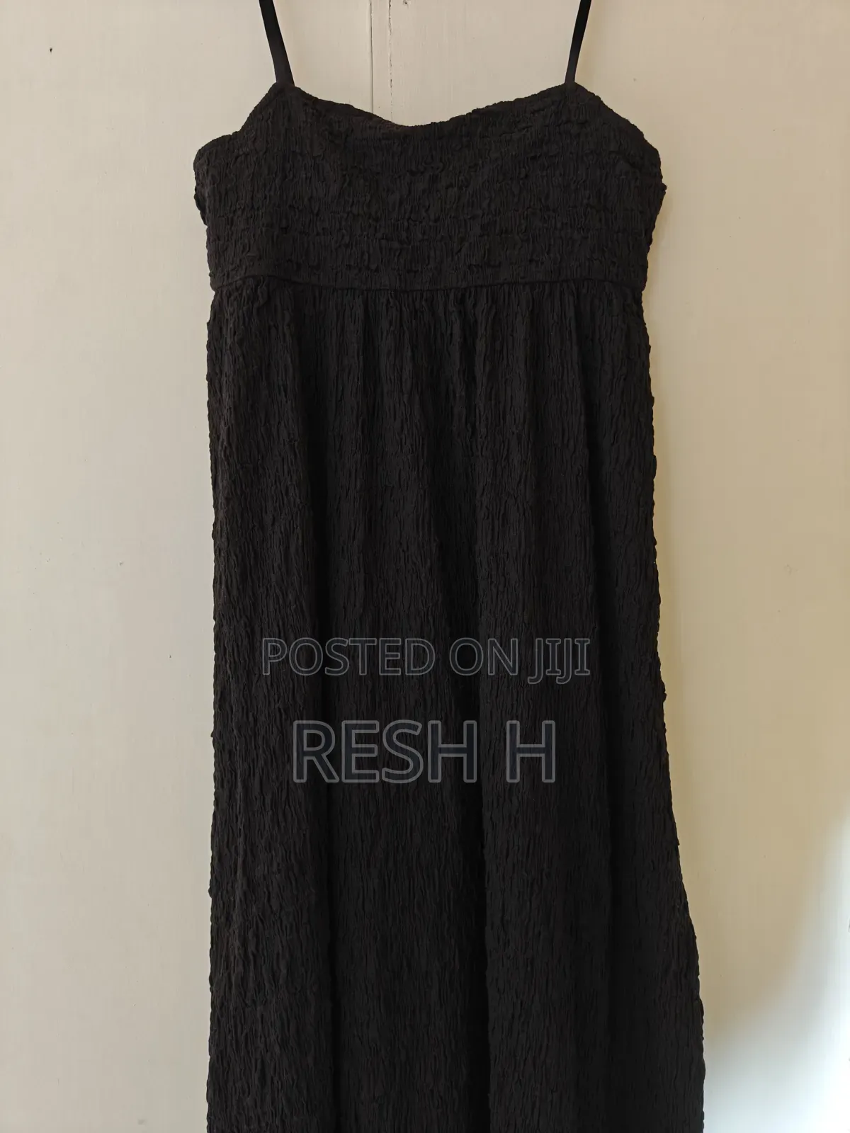 Mango Black Textured Long Dress, Gown - Clearance Sale