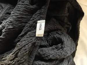 Mango Black Textured Long Dress, Gown - Clearance Sale