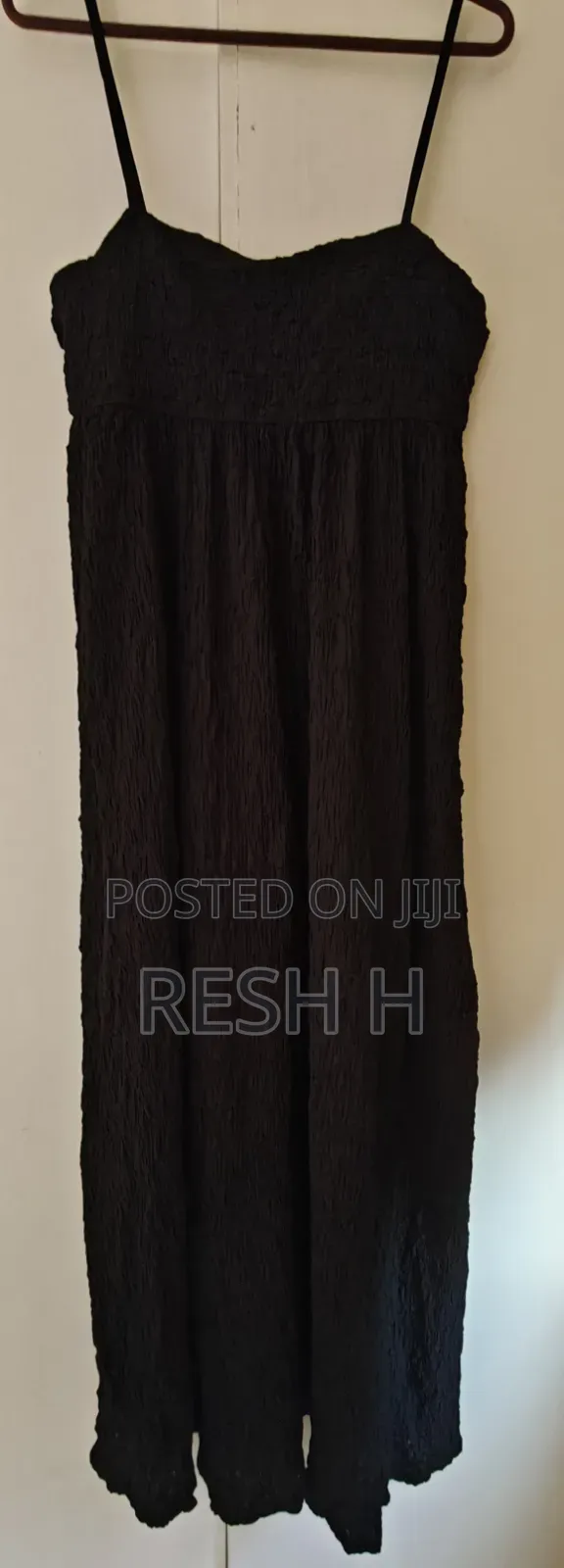 Mango Black Textured Long Dress, Gown - Clearance Sale