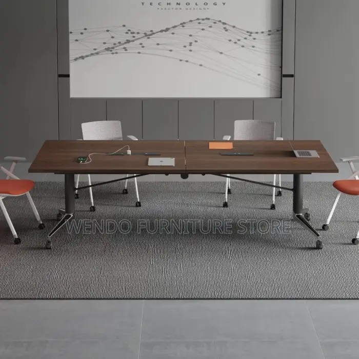 Office Table : 2.4M Modern Foldable Boardroom Table
