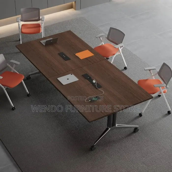 Office Table : 2.4M Modern Foldable Boardroom Table