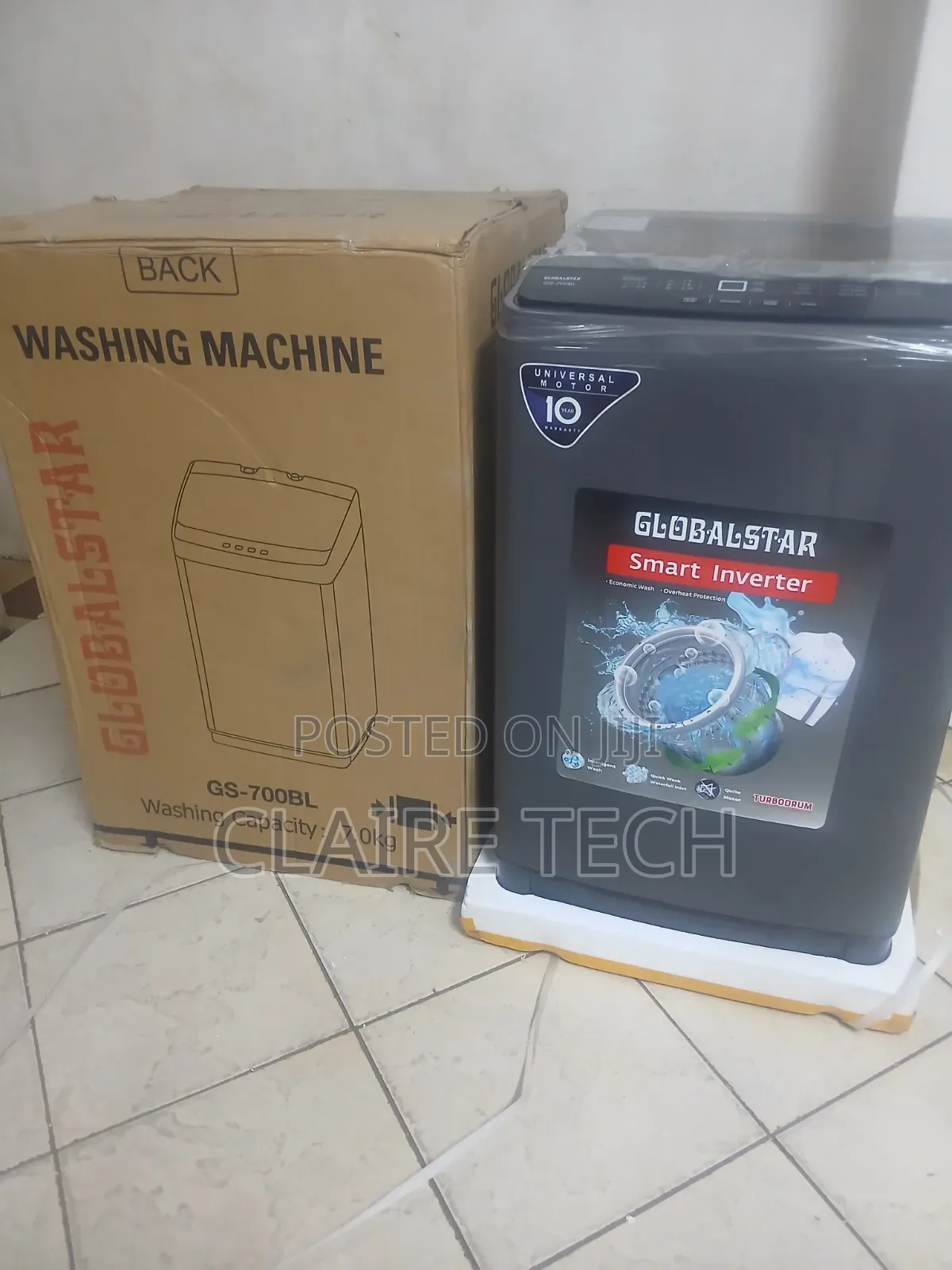 Globalstar GS-700BT 10KG Automatic Washer – Large Capacity Reliable