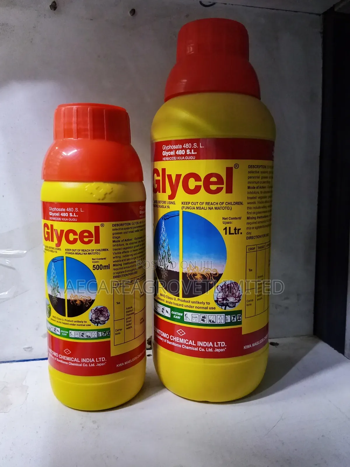 Glycel Herbicide 480 Sl 500ml, 1litre Non-Selective