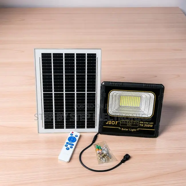 All Weather Outdoor Security 200W Watts LED Solar Flood Light