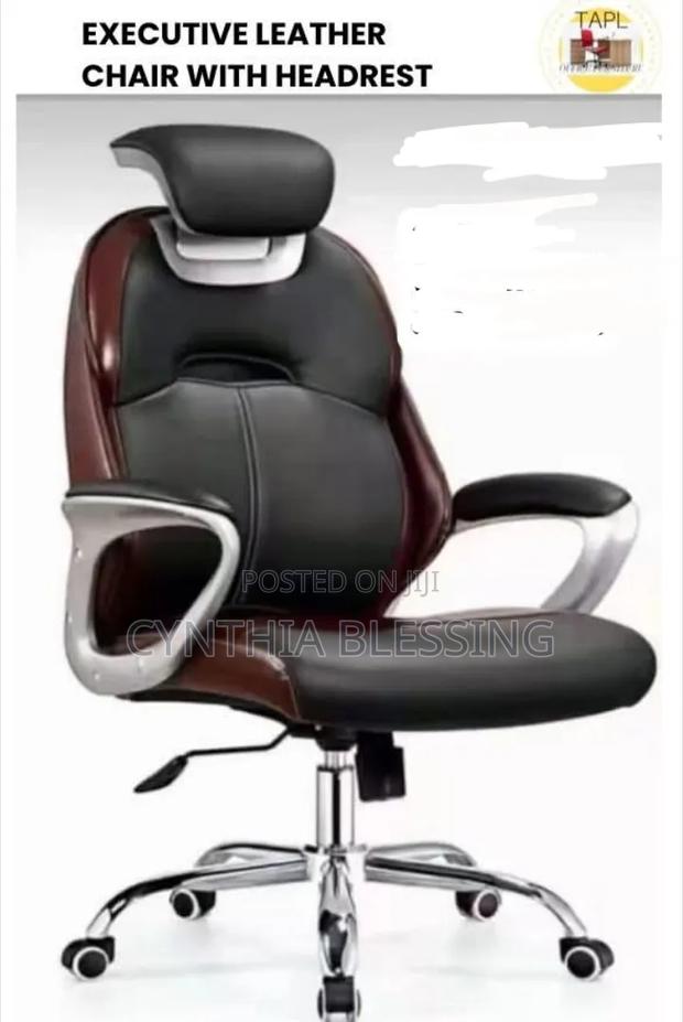 Executive Leather Chair With Headrest - main view