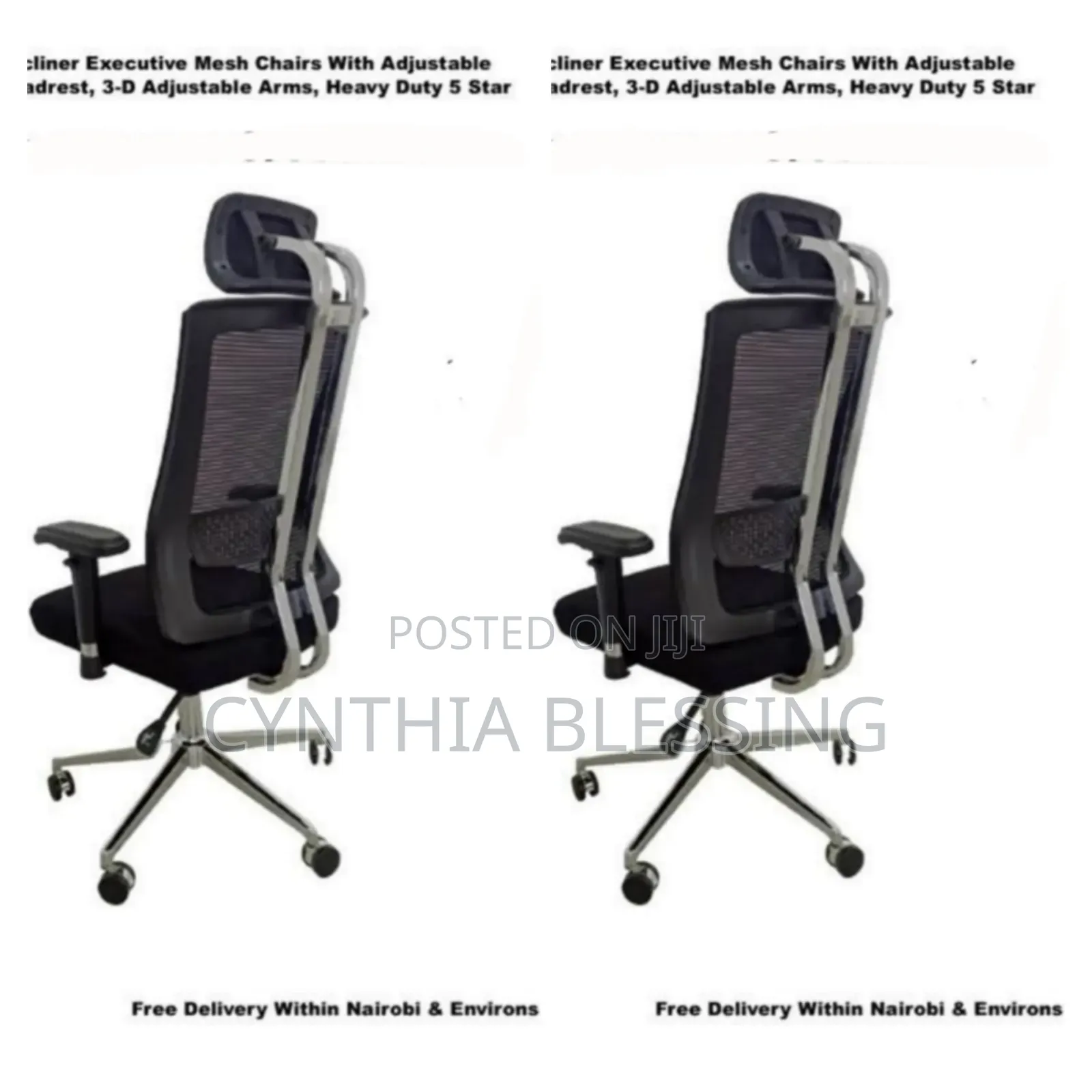 Recliner Executive Mesh Chair With Adjustable Head Rest