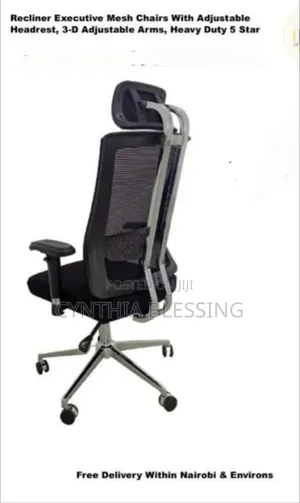 Recliner Executive Mesh Chair With Adjustable Head Rest
