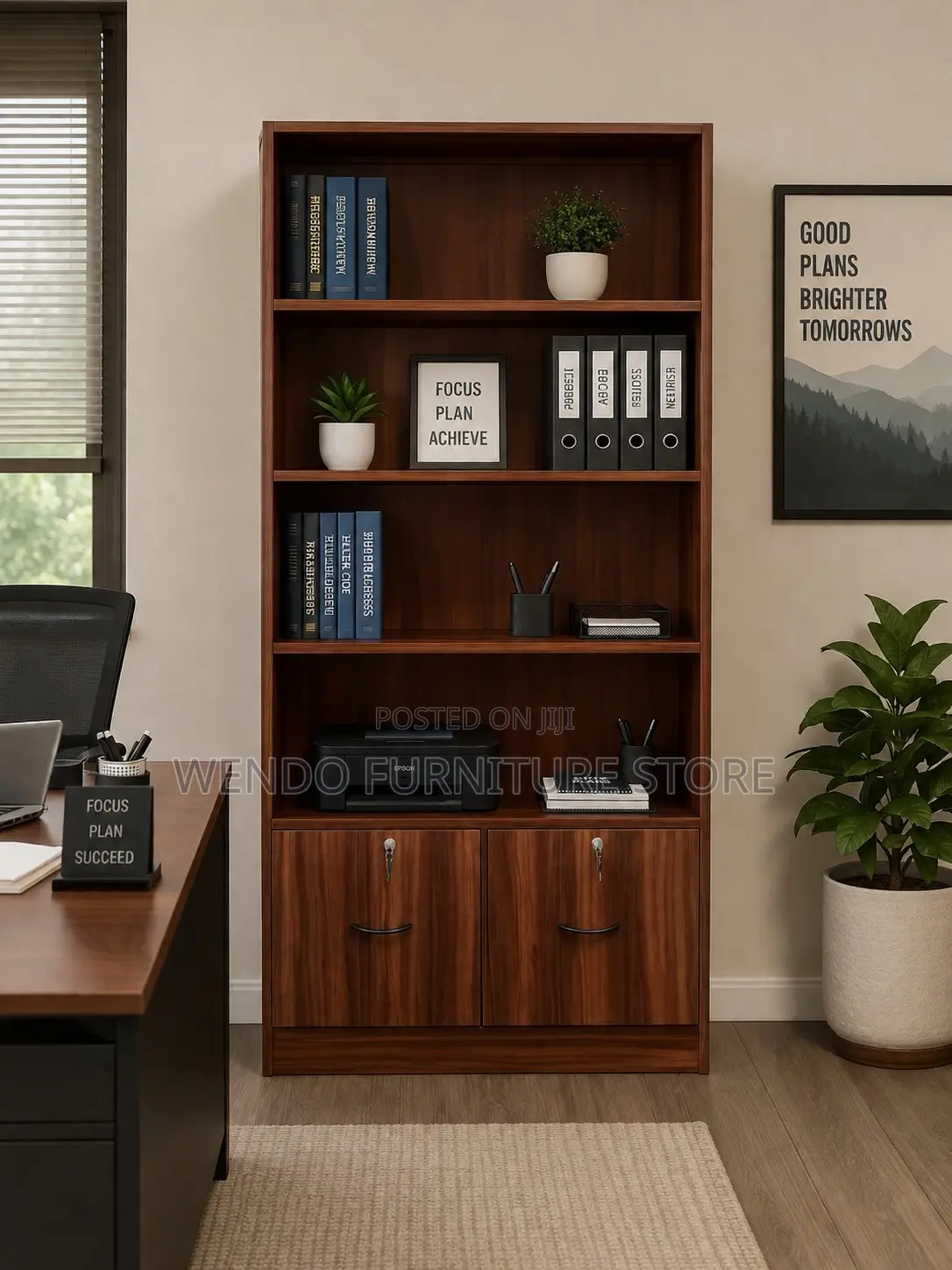 Office Cabinet : Dark Wood Office Cabinet