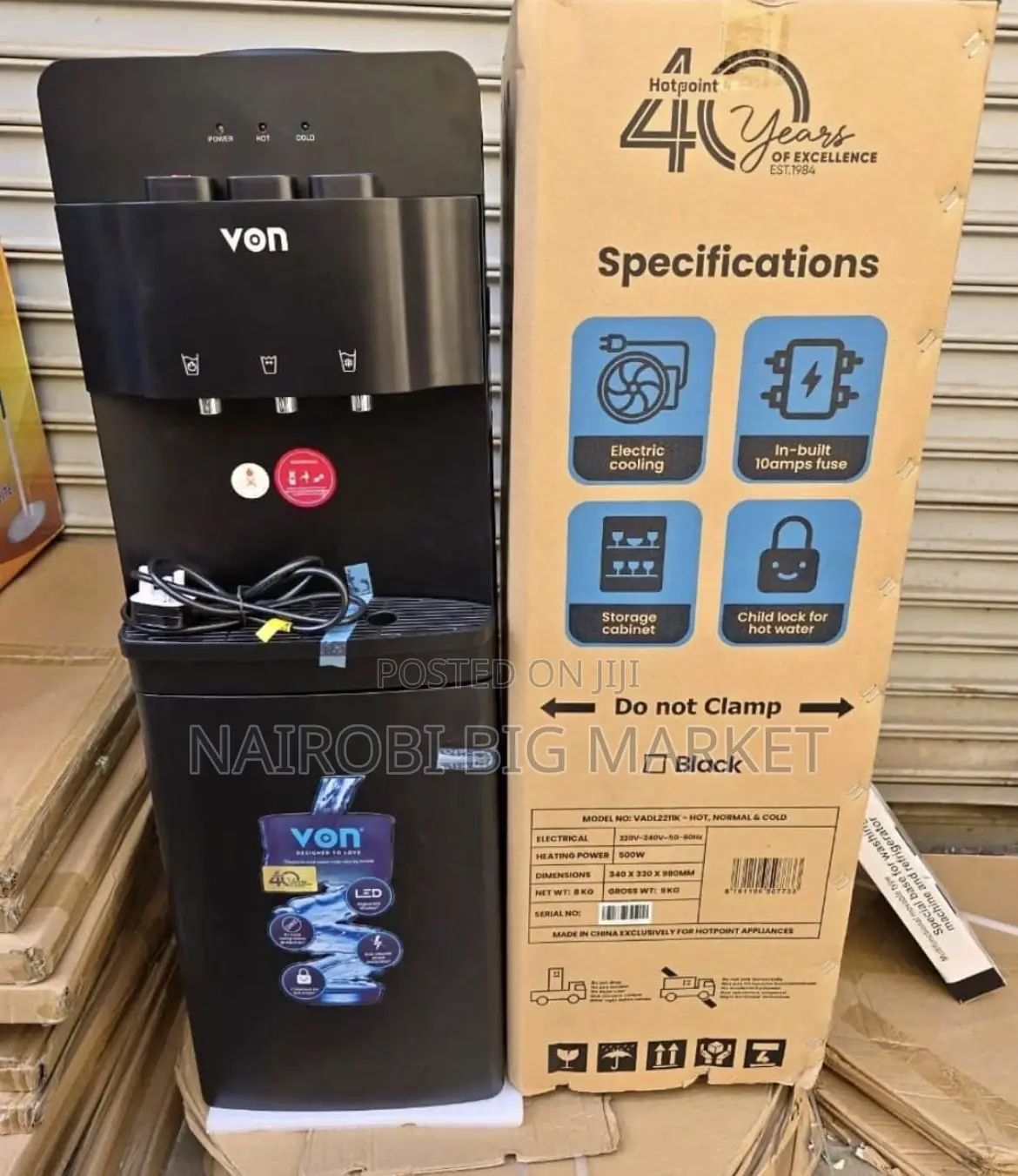 Von Hot Normal and Cold 3 Taps Dispenser