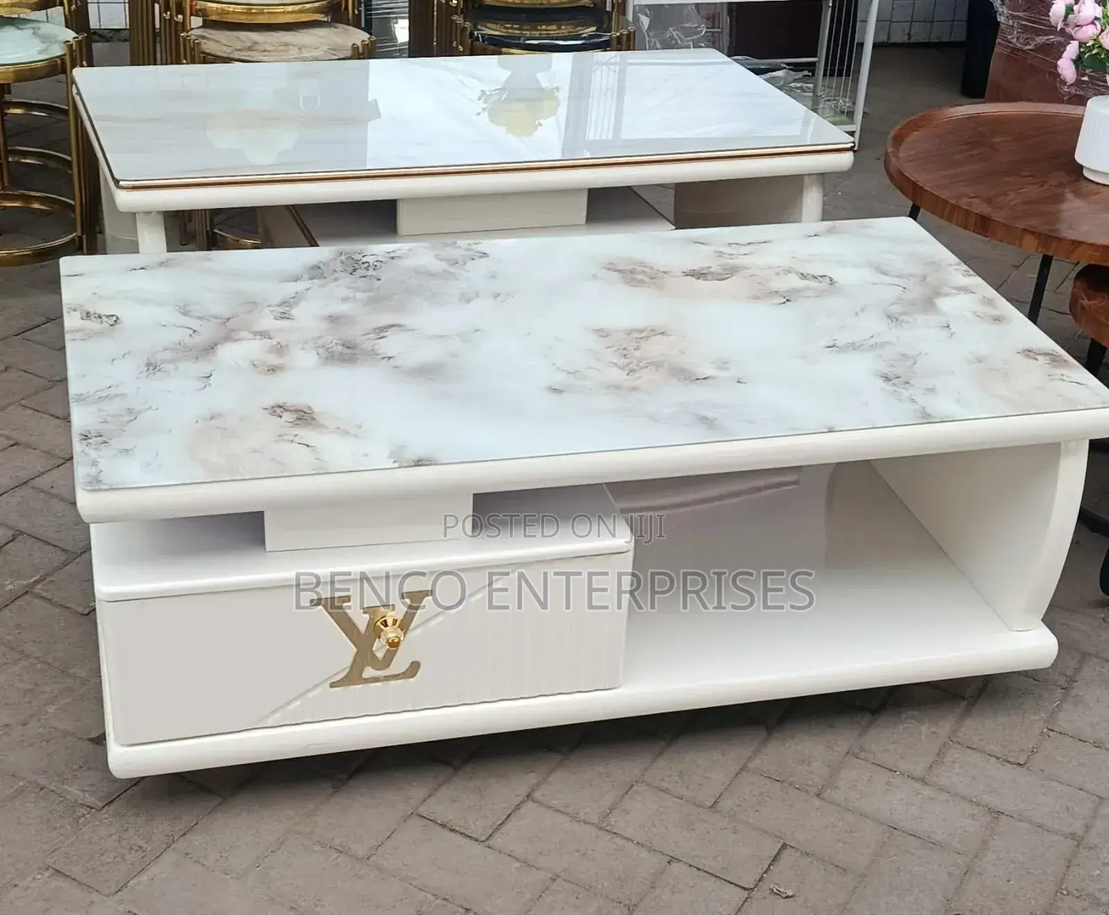 Elegant Glass Top Coffee Table
