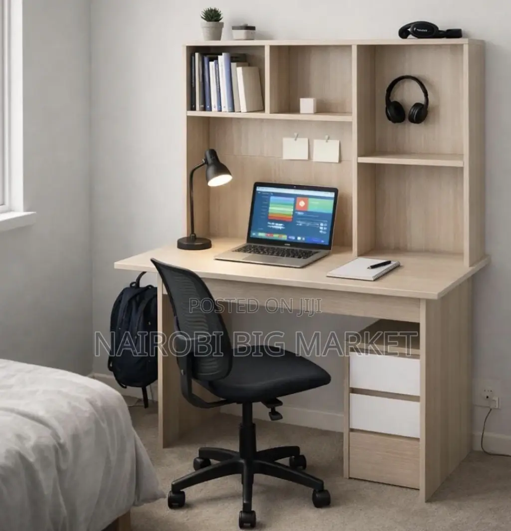 Advanced 1.2m Study Office Desk With Drawer and Storage Space.