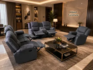 6 Seater Grey Recliner Set.