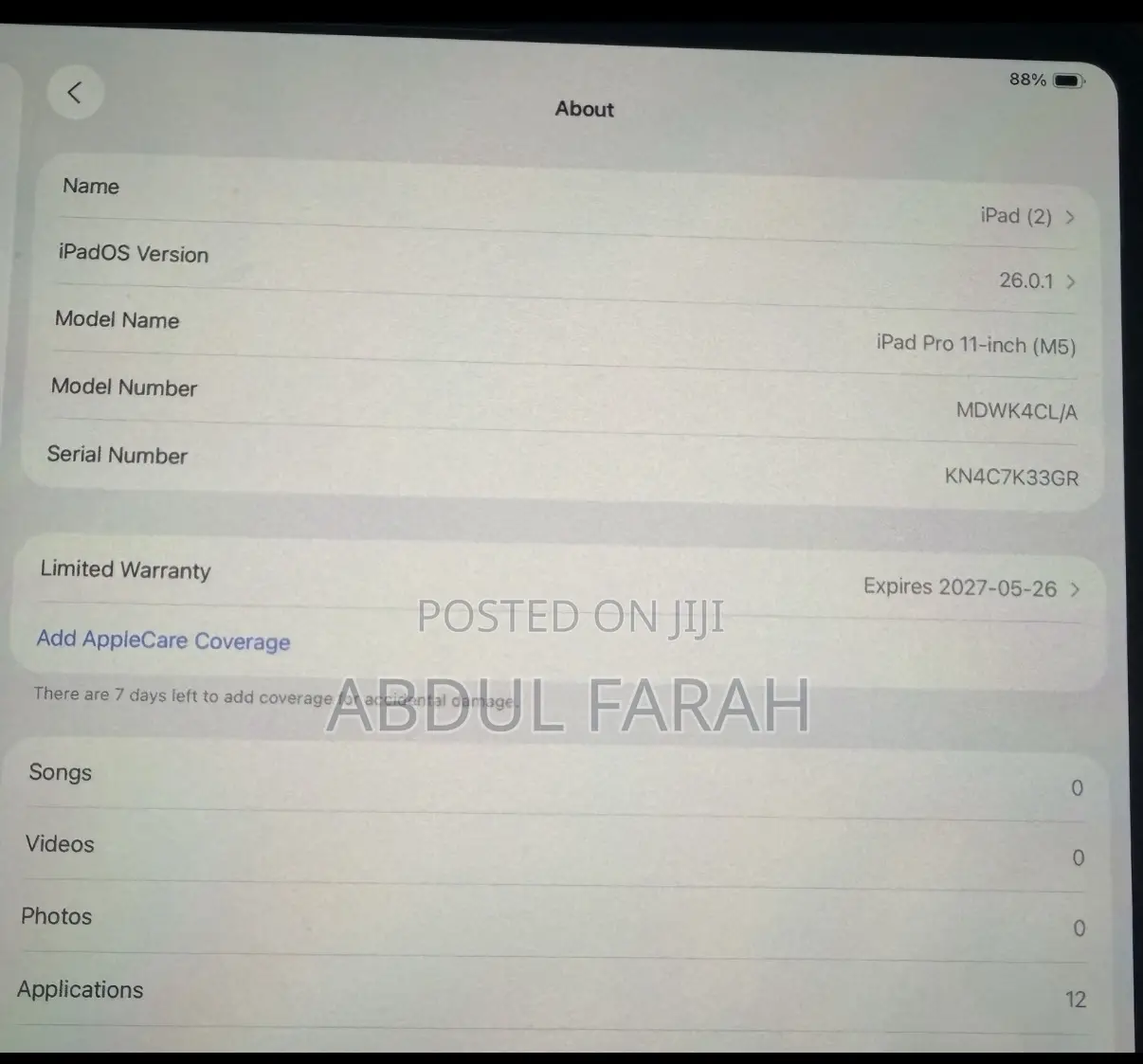 New Apple iPad Pro 256 GB Gray