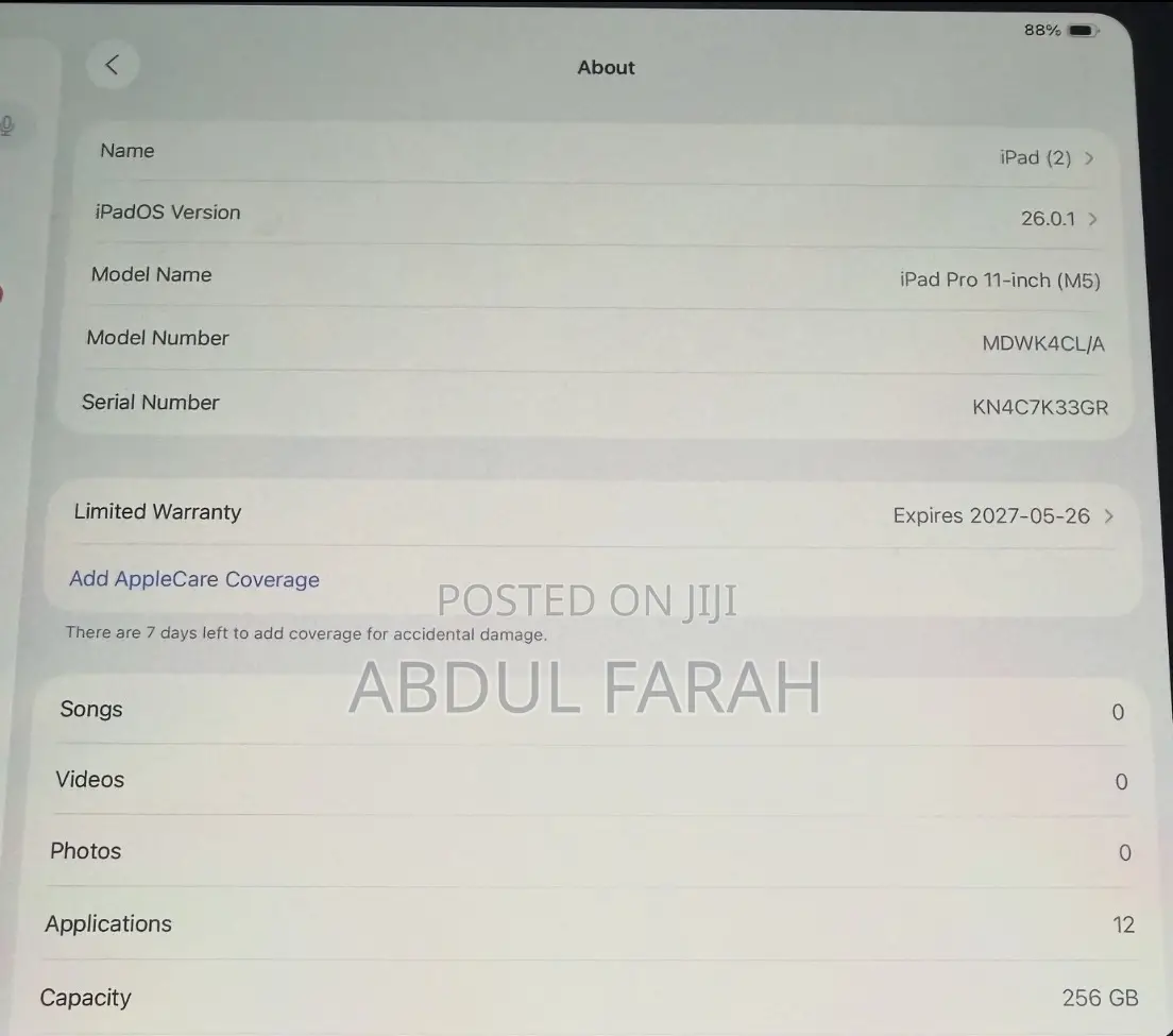 New Apple iPad Pro 256 GB Gray