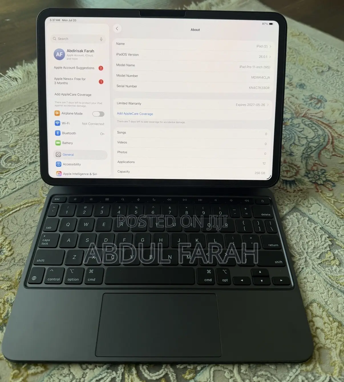 New Apple iPad Pro 256 GB Gray