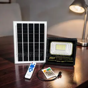 Outdoor 100W Solar Floodlight Waterproof LED Lamp for Patio and Garage