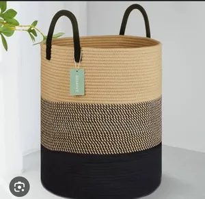 Black and Brown Woven Basket 58litrs