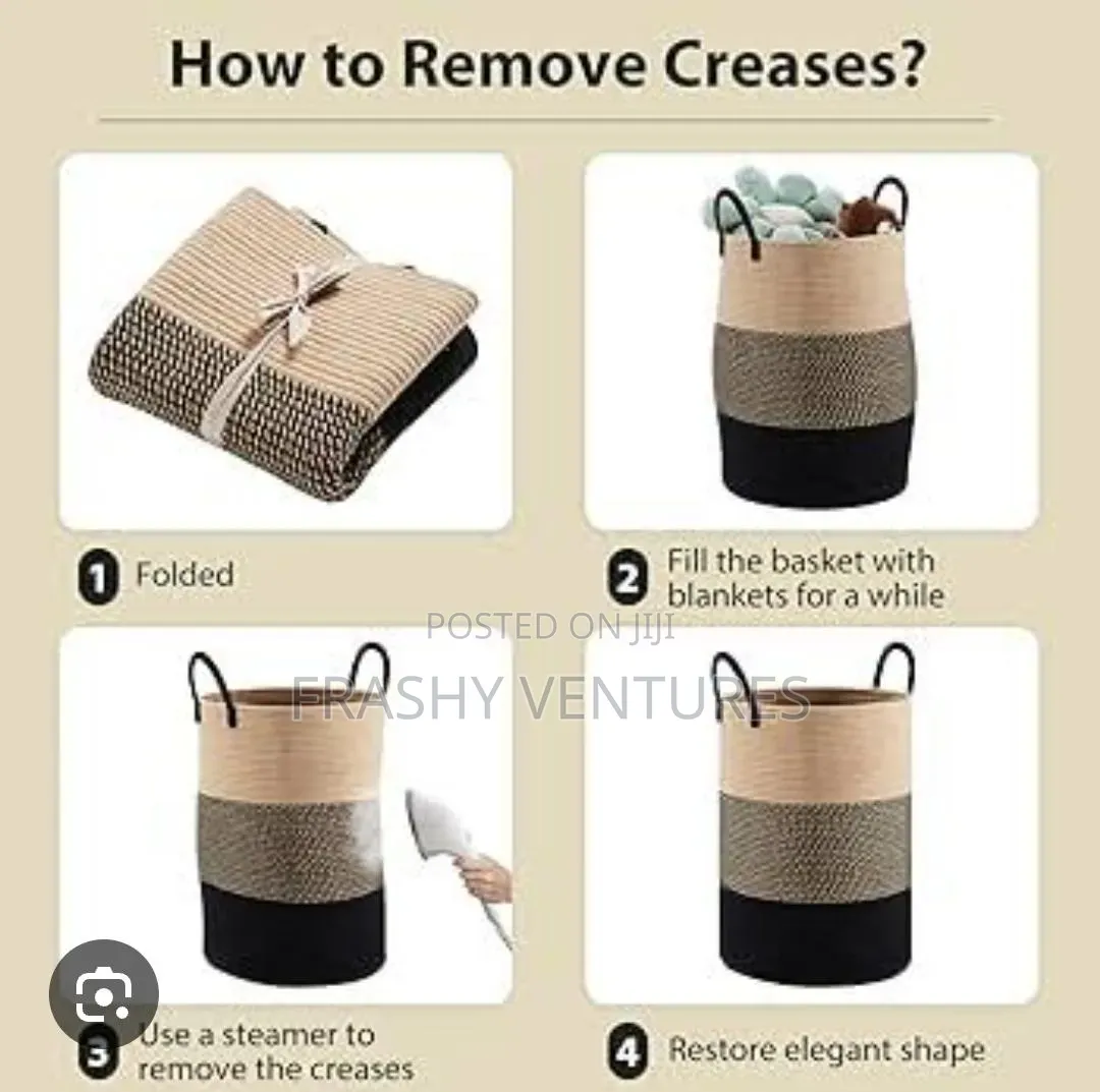 Black and Brown Woven Basket 58litrs