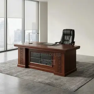 Office Desk; 1.6m L-Shaped Desk With Side Cabinet